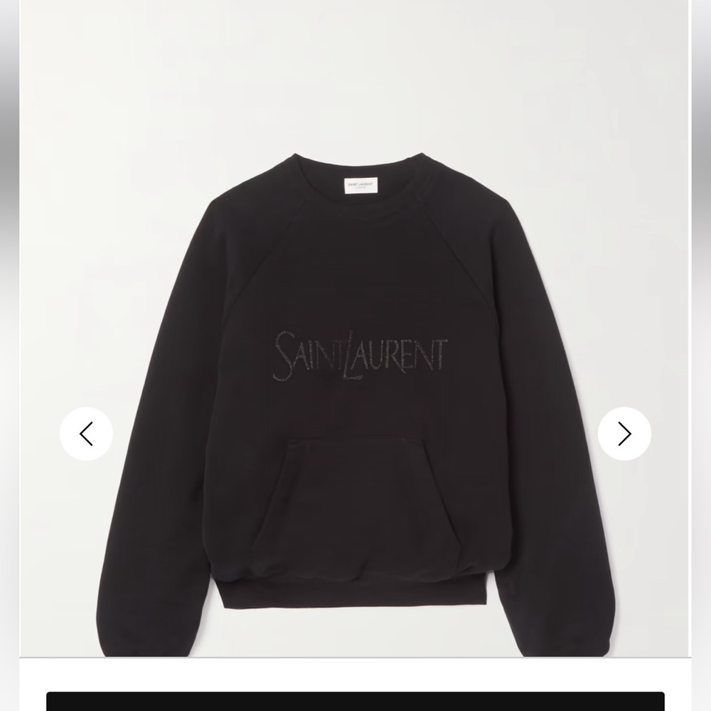 SAINT LAURENT
Embroidered cotton-jersey sweatshirt
X-small